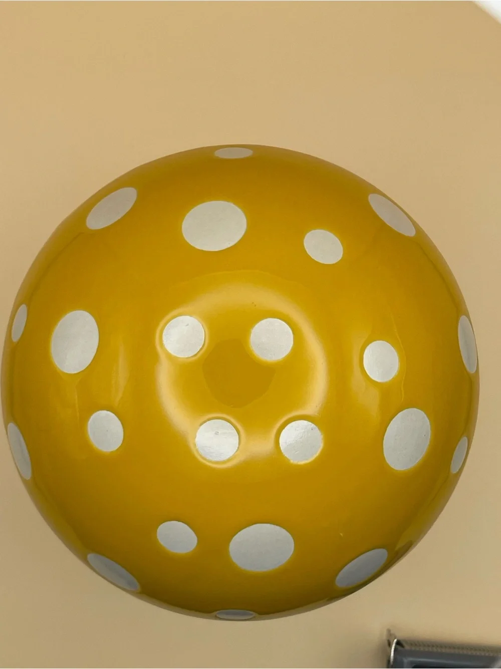 World Market Yellow Ceramic Mushroom Cookie Jar, NWT